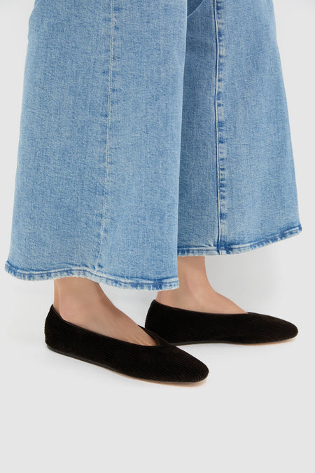 Chocolate Corduroy Regency Slippers