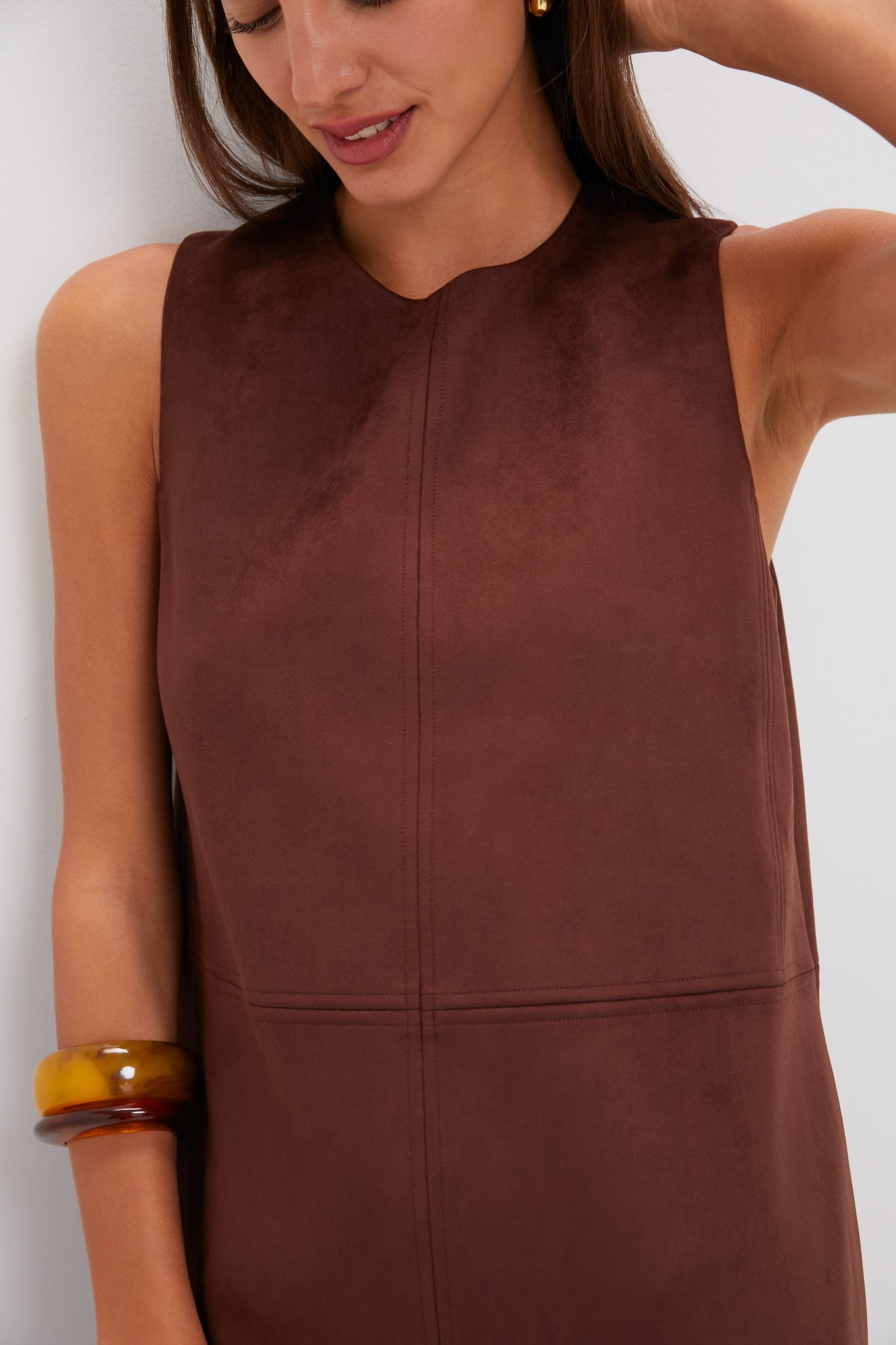 Ganache Vegan Suede Marlowe Dress