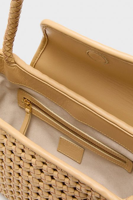 Butter Woven Leather Courrier Tote