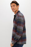 Navy Copswell Relaxed Checked Shirt