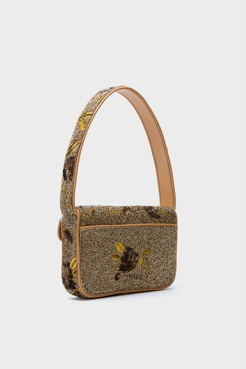 Vintage Floral Tommy Beaded Bag