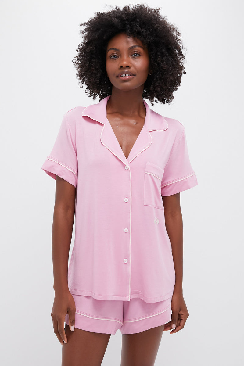 Rose Quartz Petal Pink Gisele Short PJ Set