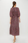 Raspberry Vine Floral Lyles Dress