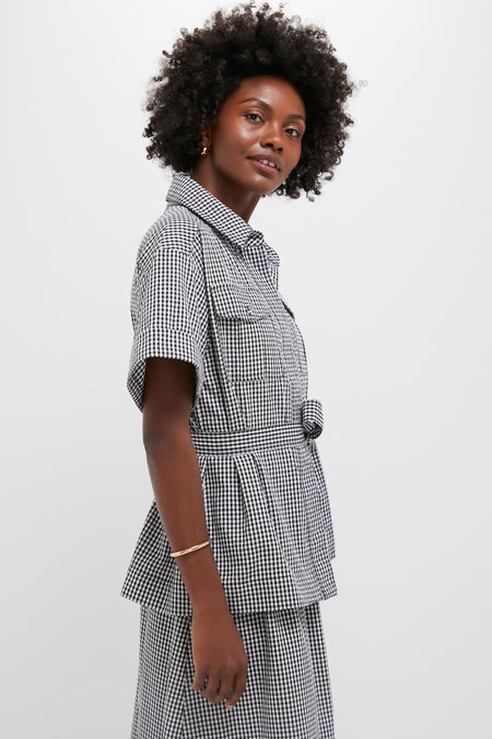Black Gingham Ava Jacket
