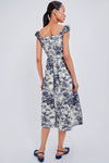 Navy Cypress Toile Eira Dress