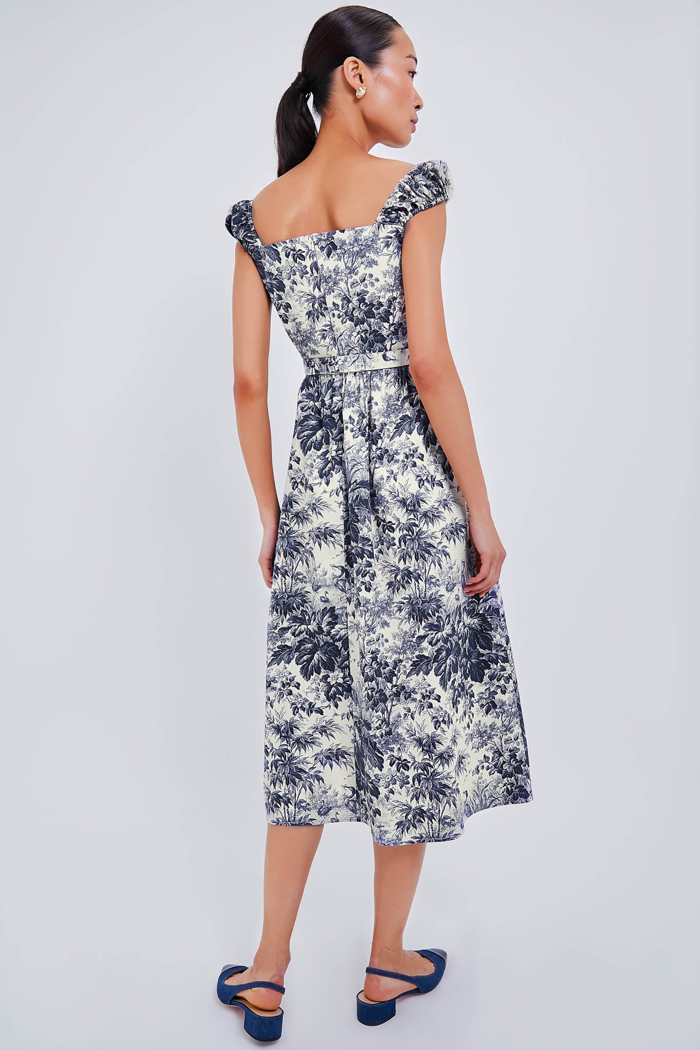 Navy Cypress Toile Eira Dress