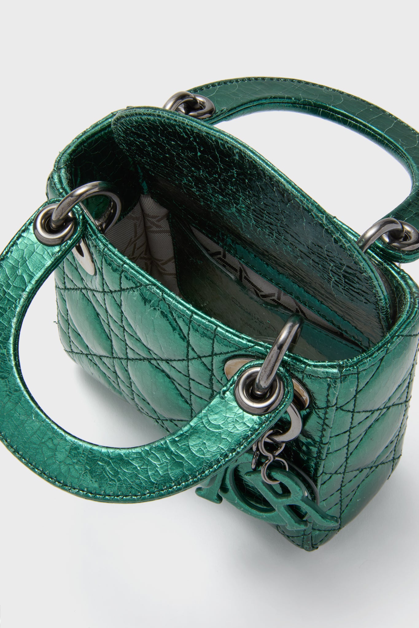 DIOR Green Lady Dior Shoulder Bag