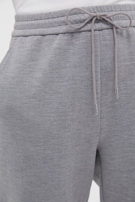 Gray Herringbone Becker Joggers