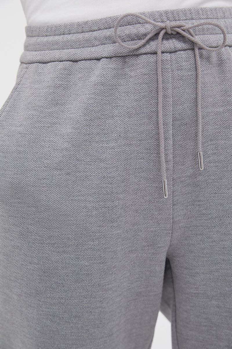Gray Herringbone Becker Joggers
