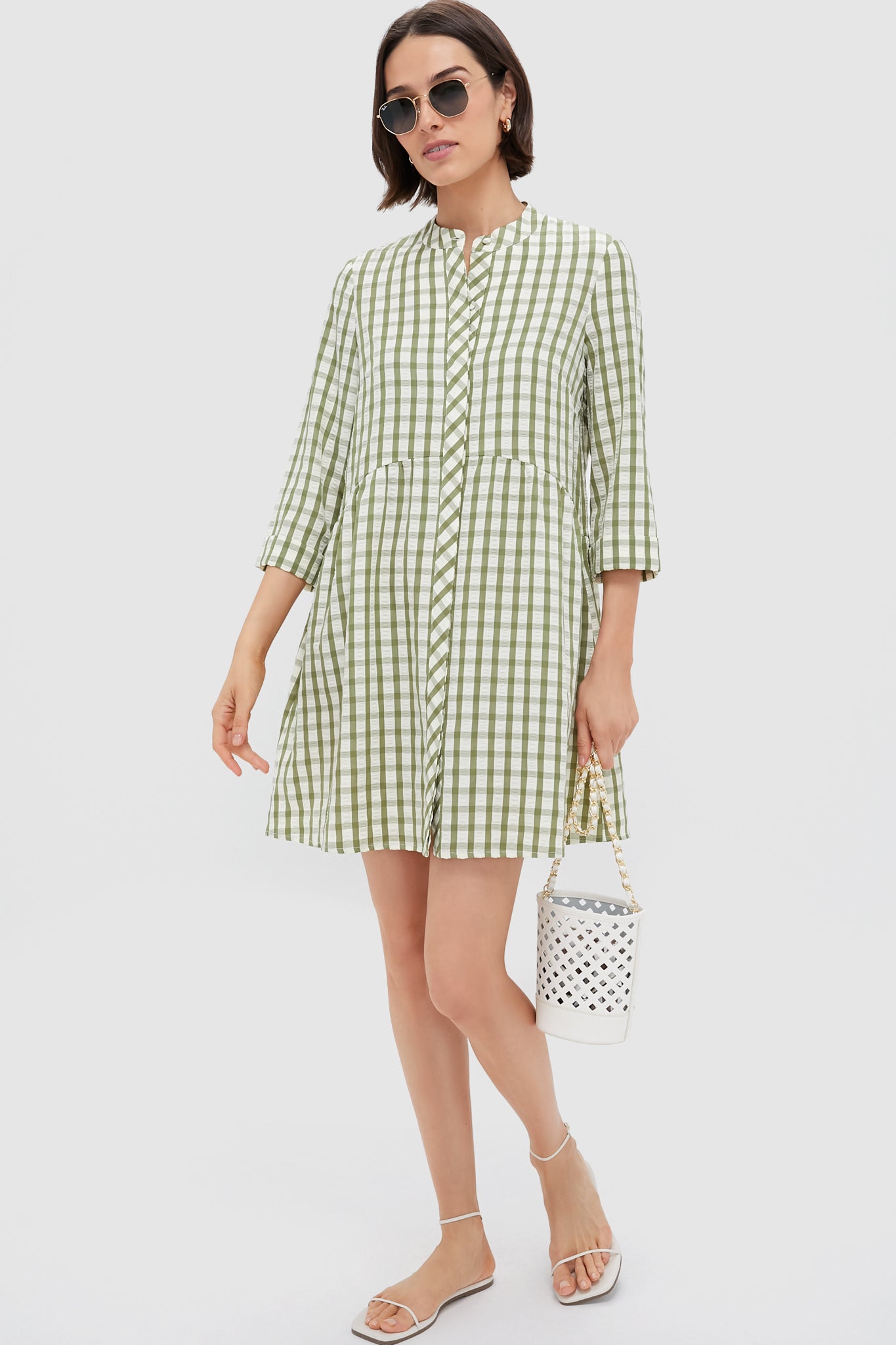 Sage Seersucker Gingham Royal Shirt Dress | Tuckernuck Sage Seersucker Gingham Royal Shirt Dress | Tuckernuck