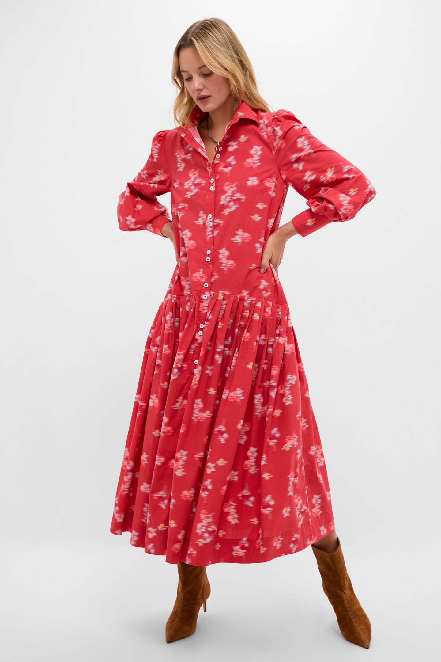 Lebombo Rust Nora Midi Dress