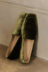 Olive Velvet Kam Loafers