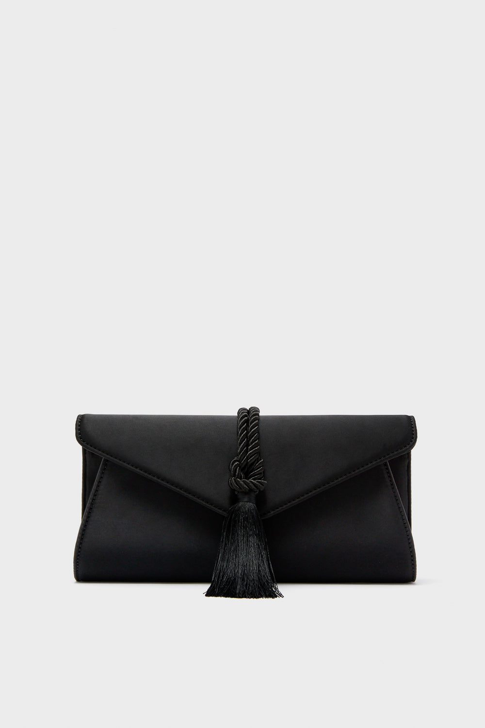 Black Satin Gabrielle Clutch