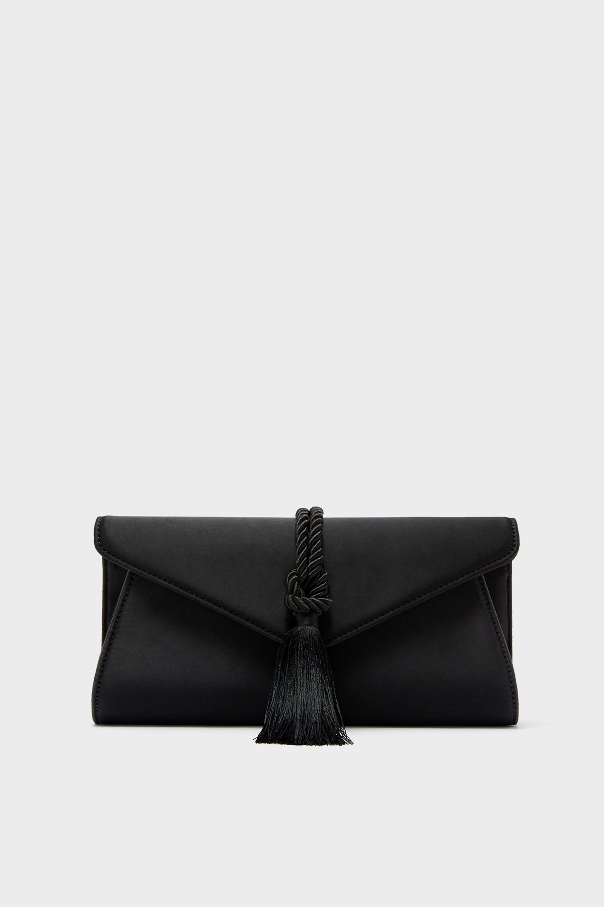 Black Satin Gabrielle Clutch