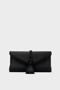 Black Satin Gabrielle Clutch
