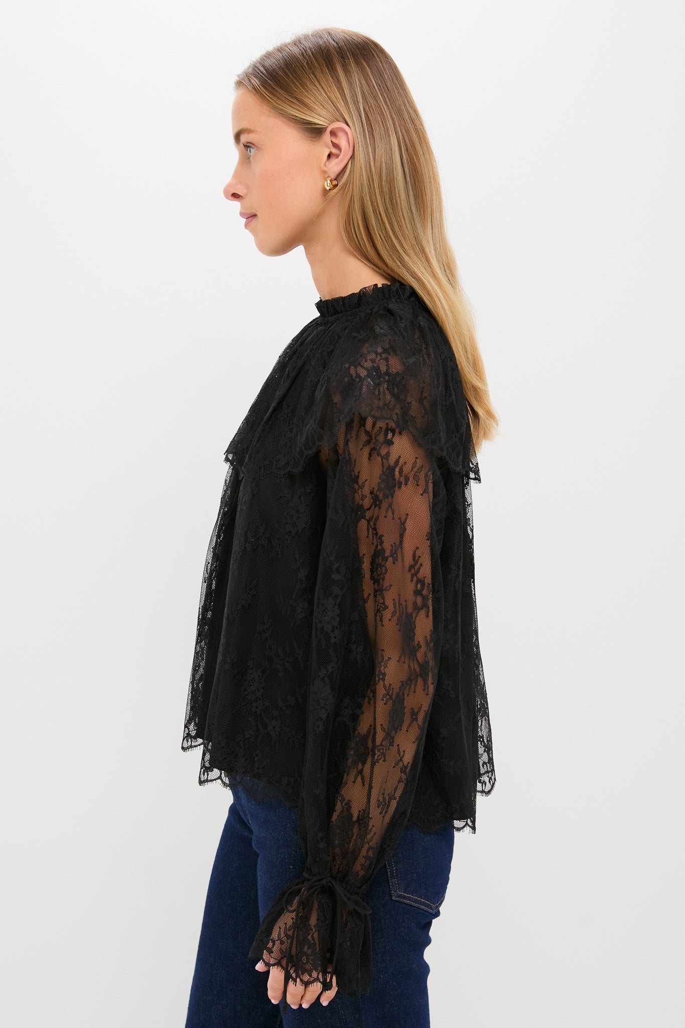 Black Casandra Lace Blouse