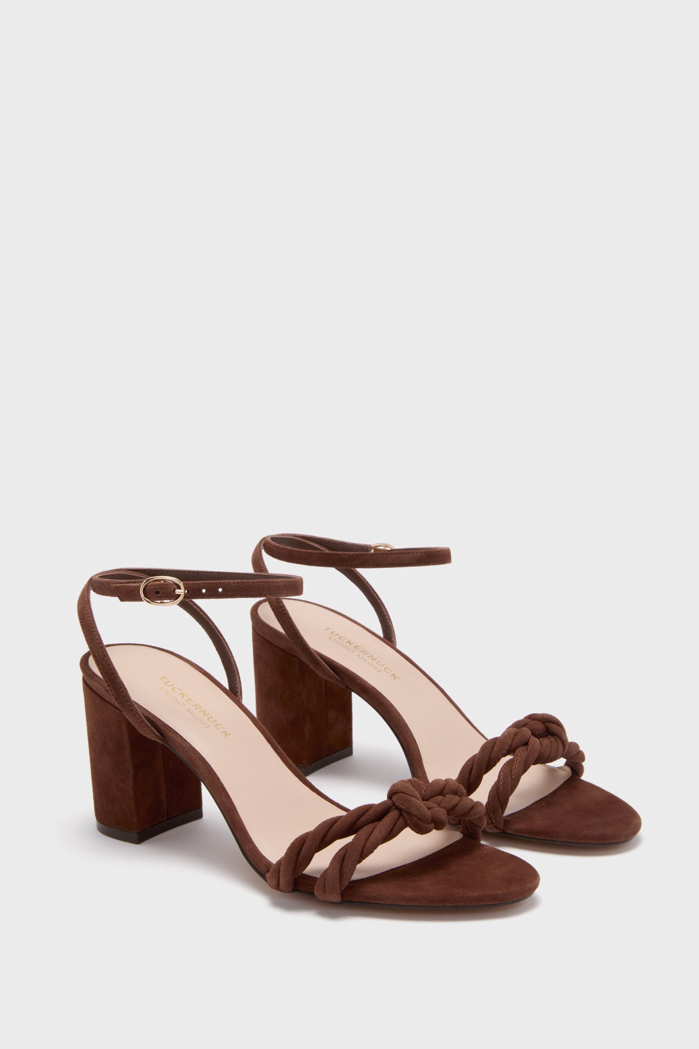 Brown Suede Wren Block Heels