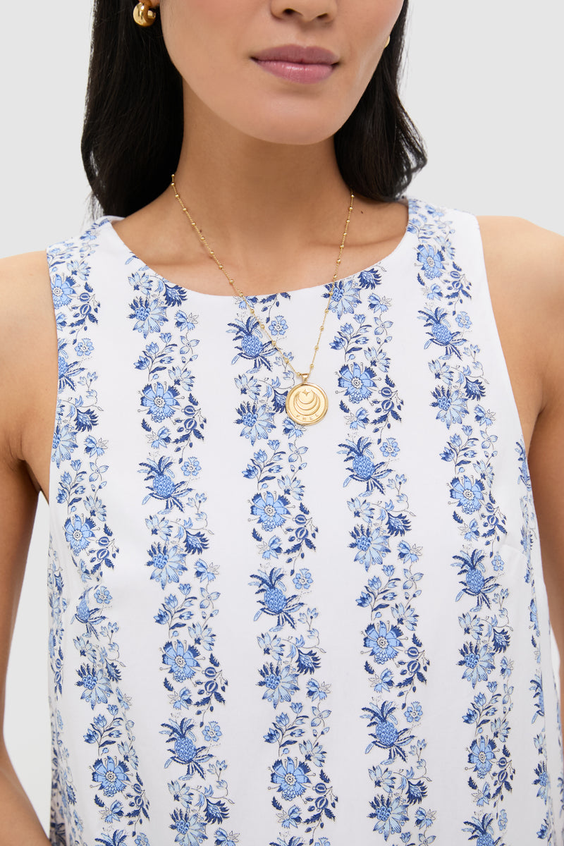 Bella Floral White Shift Dress