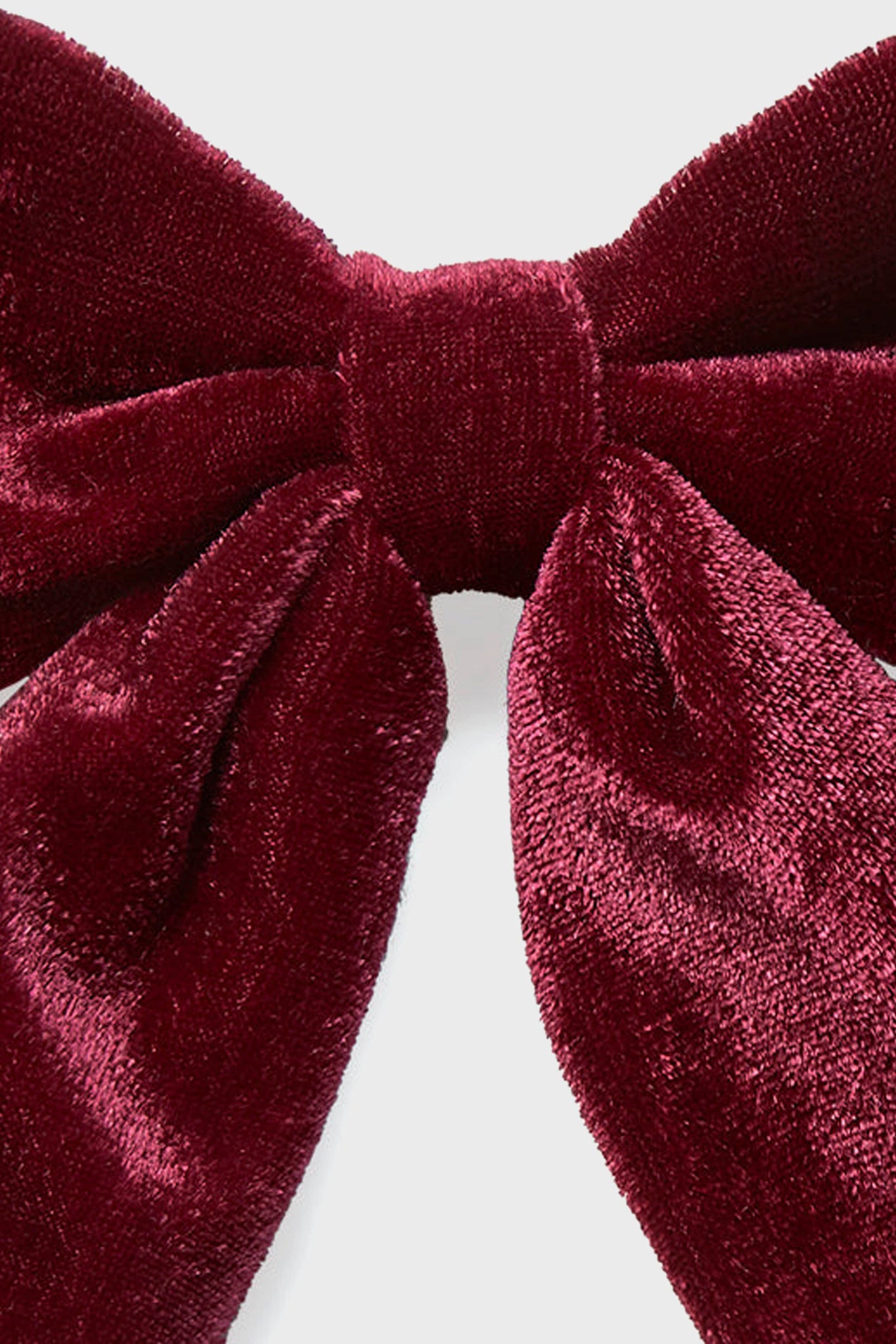 Burgundy Big Velvet Girl Clip