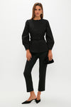 Black Long Sleeve Structured Rhoda Tunic Top