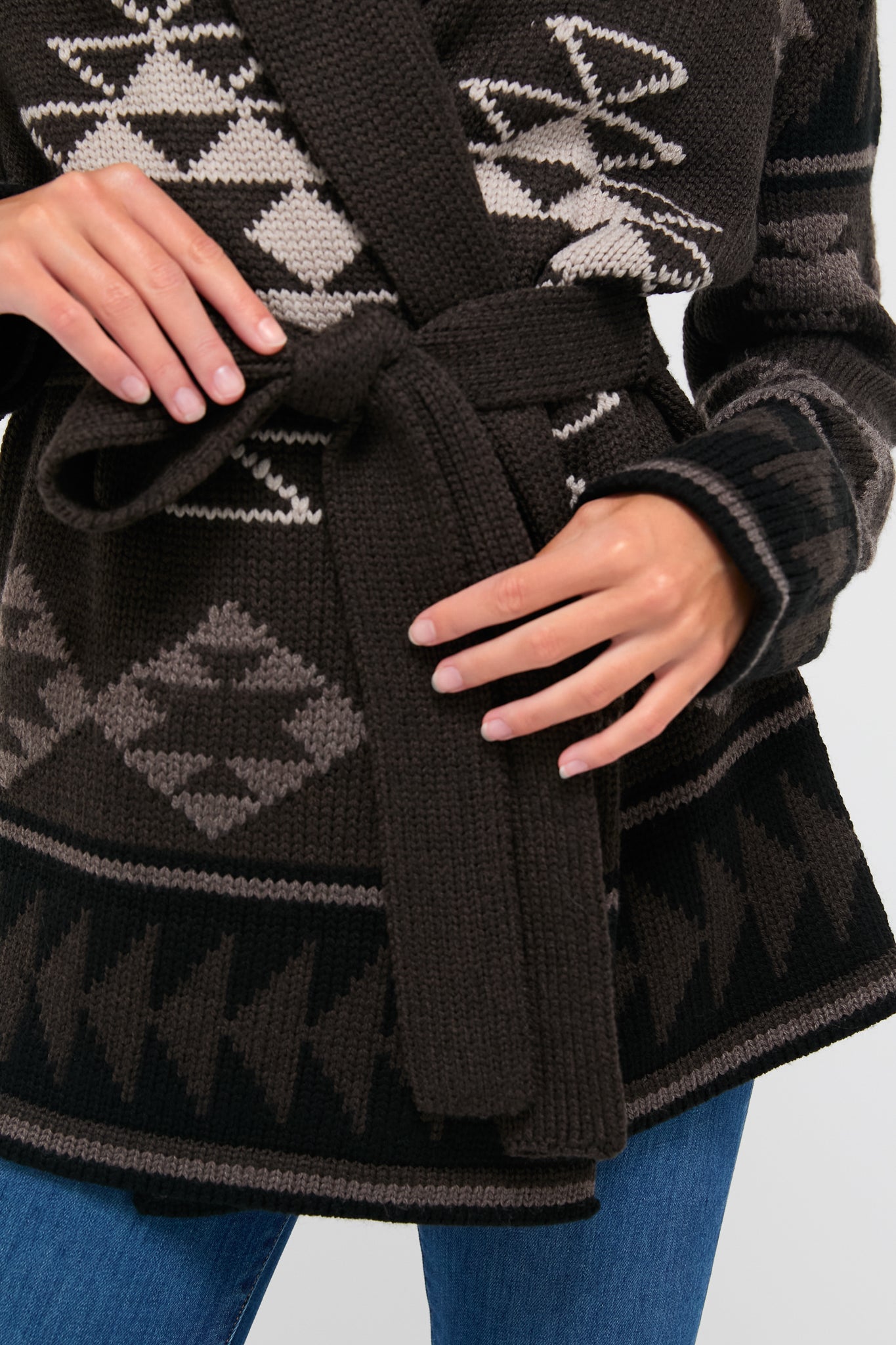 Wool Blend Ranch Teddy Wrap Cardigan