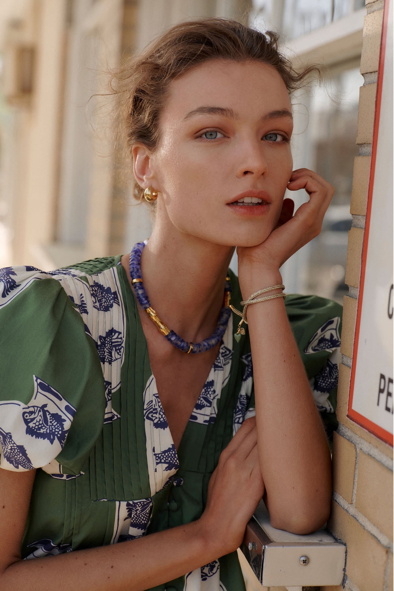 Dark Blue Wave Toga Beach Necklace