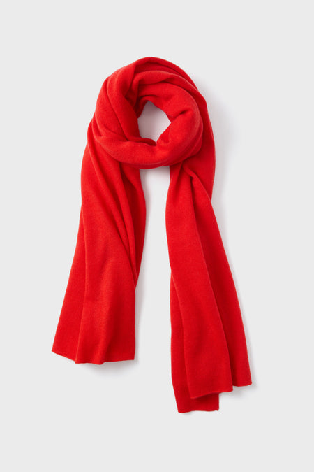 Poppy Red Cashmere Blanket Scarf