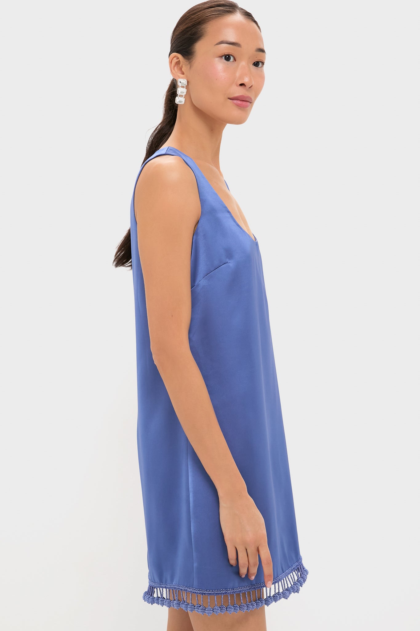 Tuckernuck Blue Satin Mollie Dress Blue / M