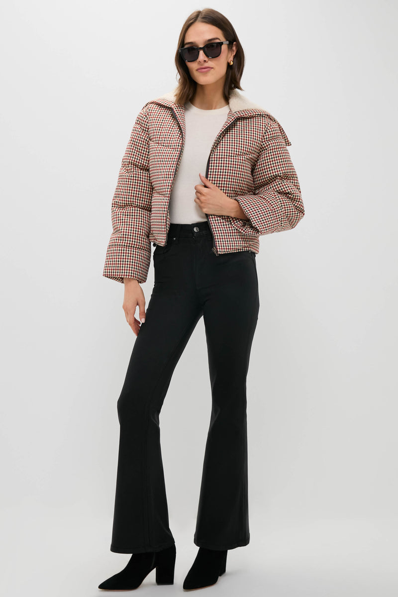 Black Coated High Rise Gigi Skinny Flare