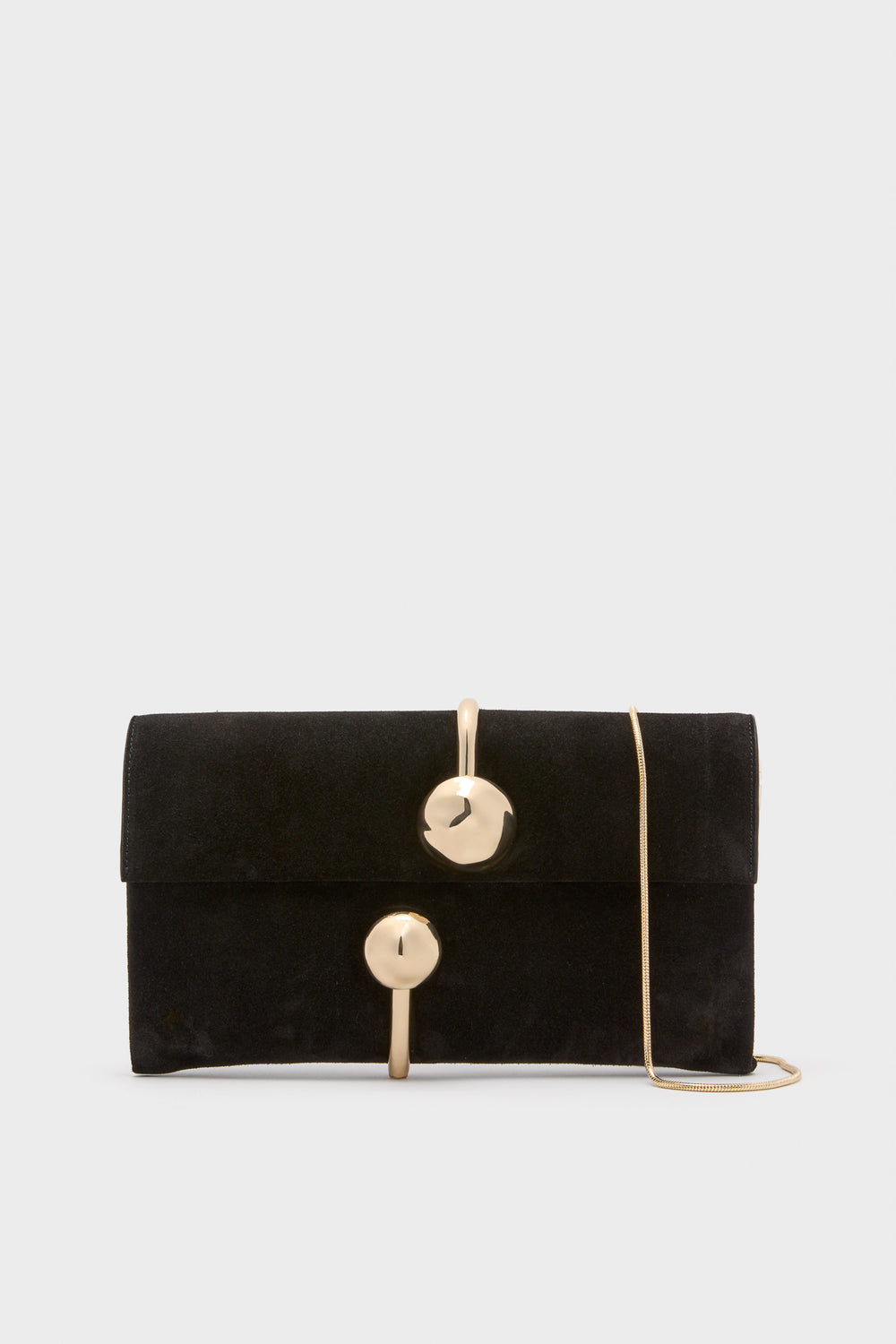 Black Amaya Suede Clutch