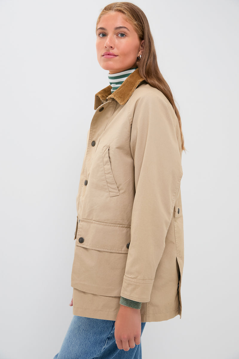 Vintage Khaki Cotton Woven Field Jacket