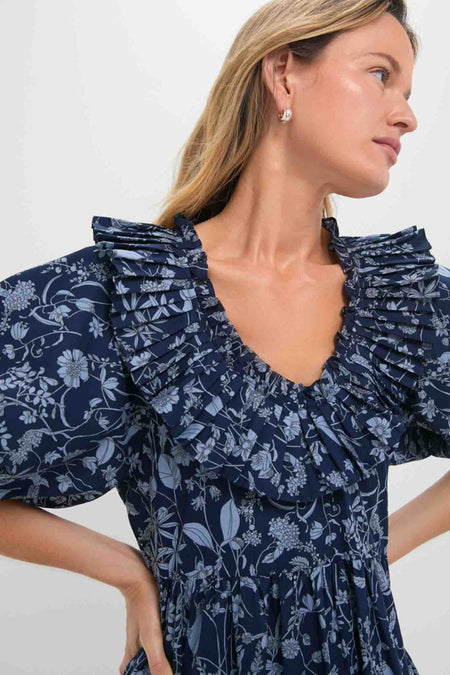 Blue Floral Samson Mini Dress