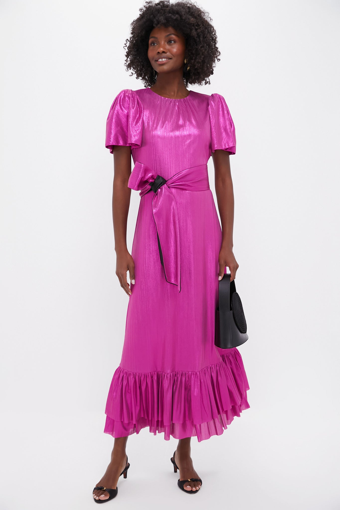 Fuchsia Metallic Angelina Dress