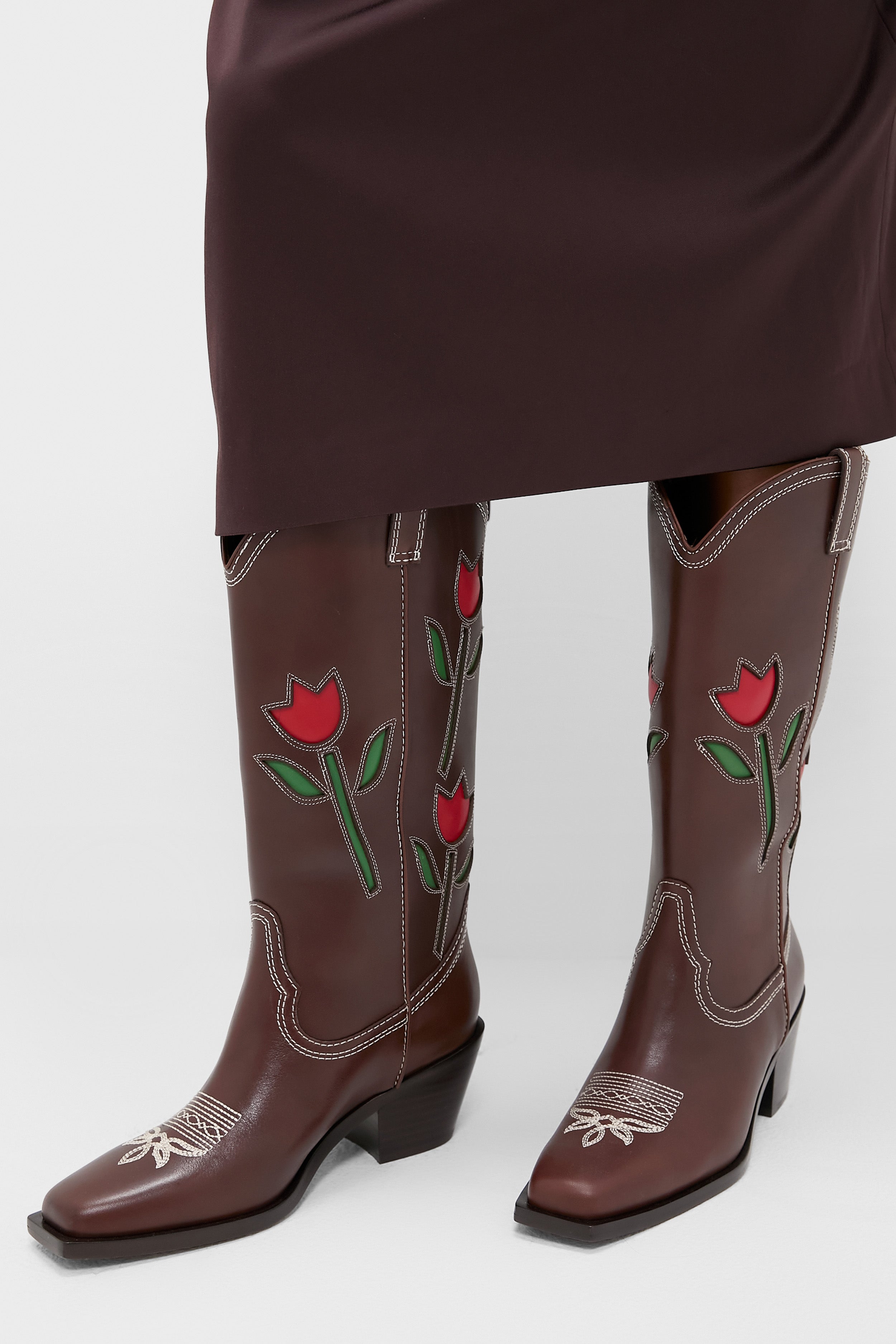 Espresso Vachetta with Tulips Wilder Boots | Loeffler Randall