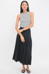 Black Atelier Pleated Maxi Skirt