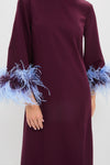 Winetasting Feather Eleanor Dress