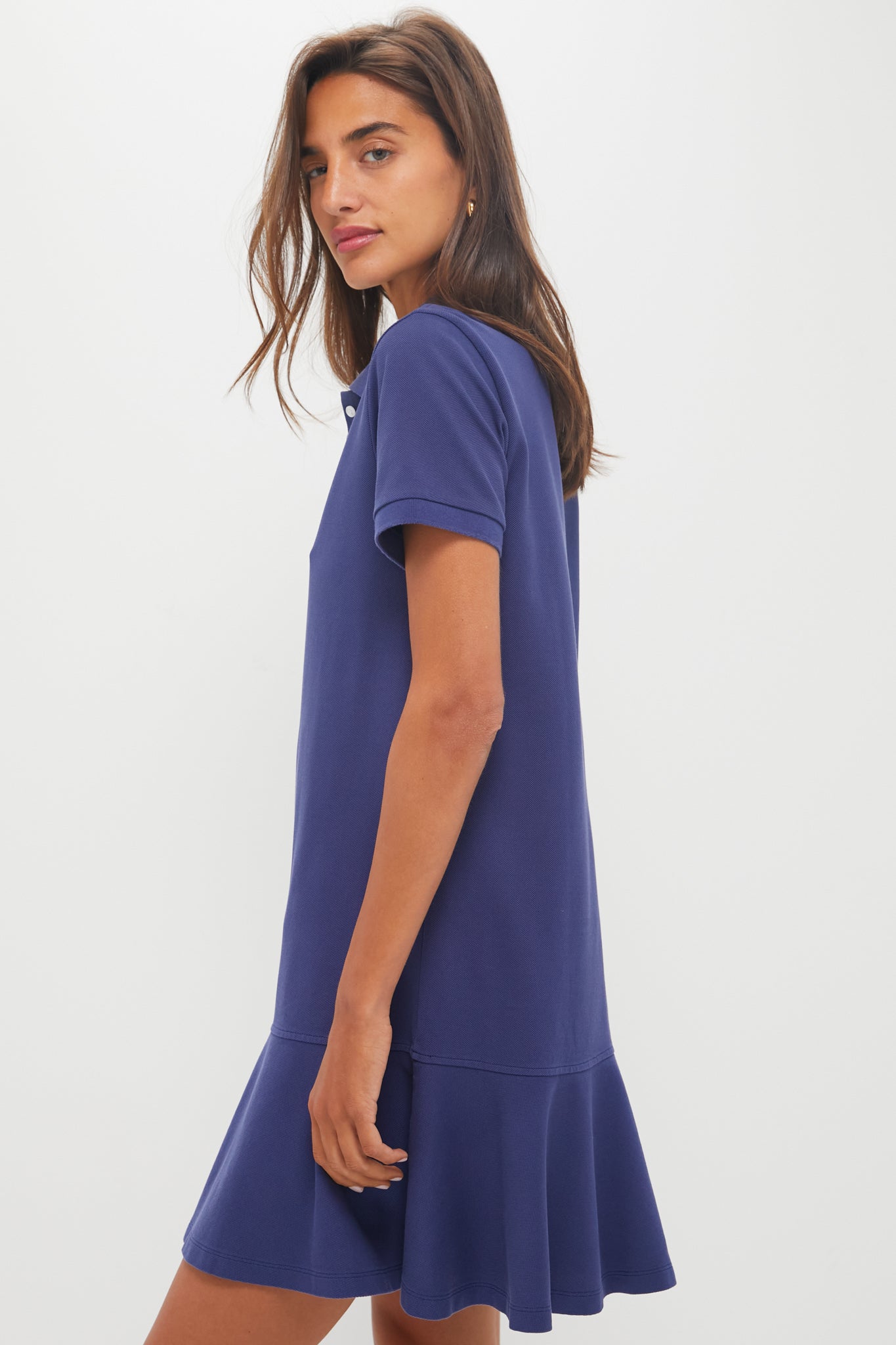 Navy Pique May Polo Dress