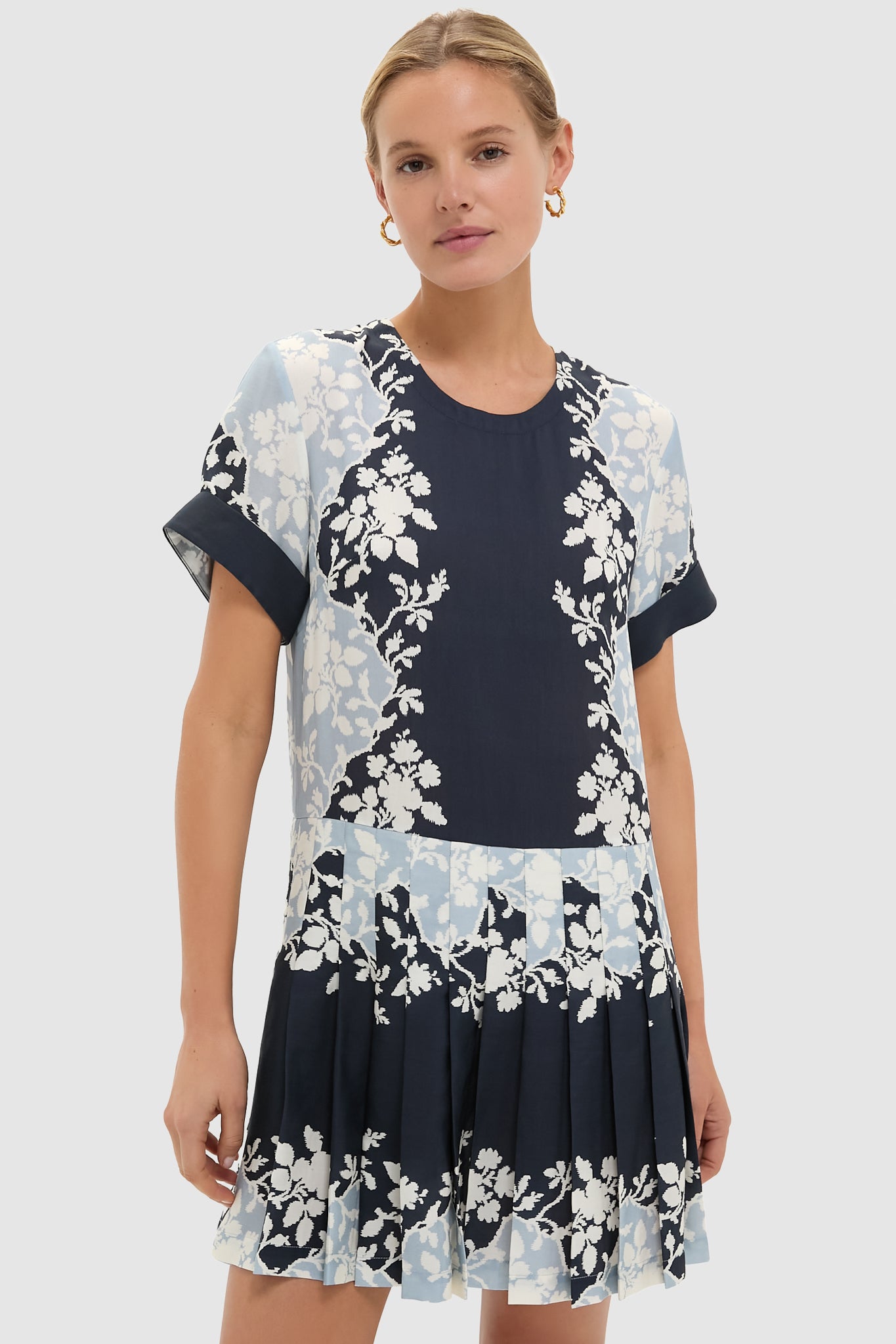 Blue Fog Pleated Liza Dress | Tuckernuck