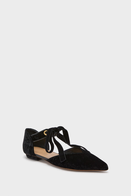 Black Corinna Bow Flats