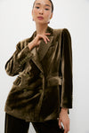 Olive Velvet Diana Blazer