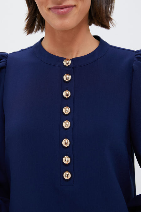 Navy Crepe Samantha Dress