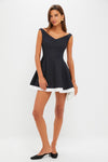 Black Multi Dorothie Off-Shoulder Mini Dress