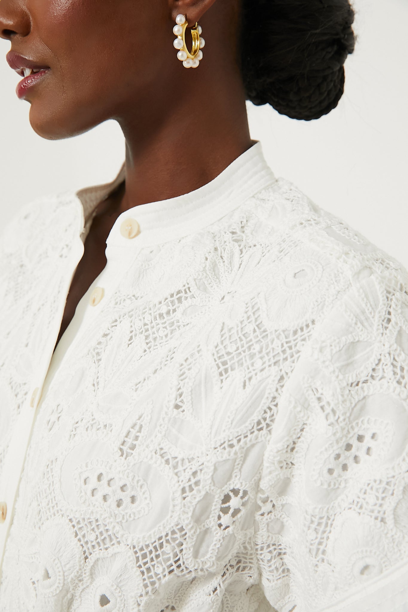 White Eyelet Lace Prescott Dress