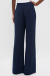 Navy Crepe Versailles Pant