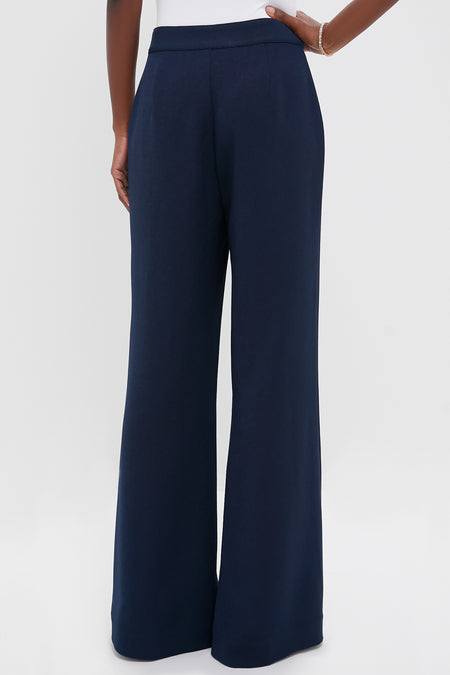 Navy Crepe Versailles Pant
