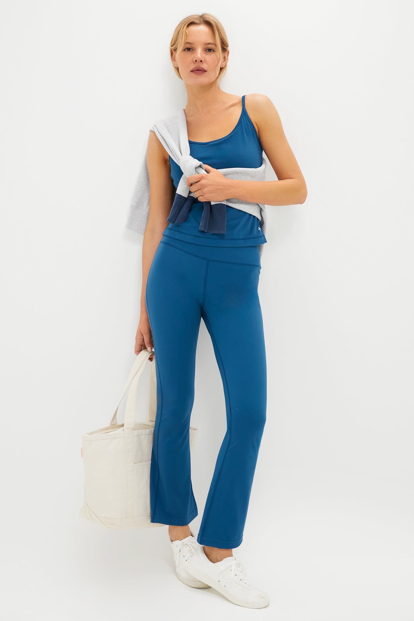 Harbor Blue High Rise Compression Spandex Millie Yoga Pant