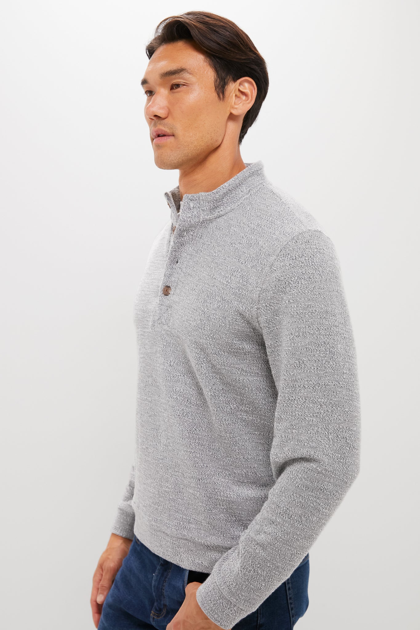 Gray Clayton Textured Pullover