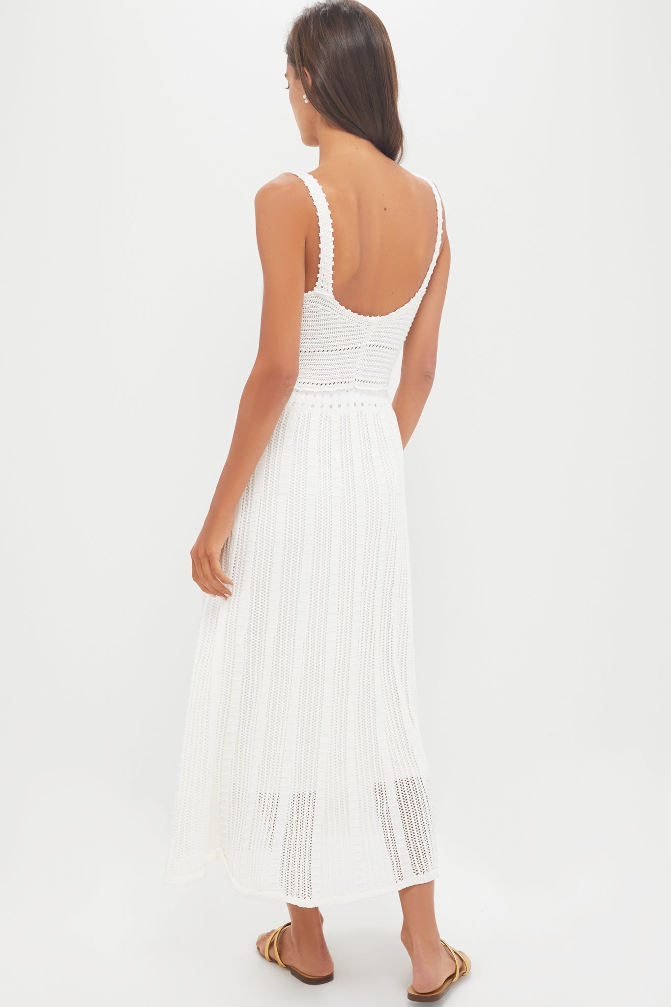 Ivory Knit Midi Dress