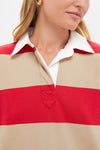 Khaki and Red Stripe Travis Rugby Dress