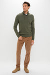 Maple Brown Stretch Terry Corduroy 5 Pocket Pant